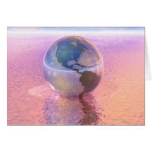 3D Globe 12 Greeting Card