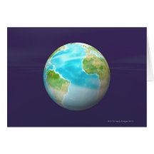 3D Globe 4 Greeting Card