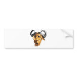 3d-gnu-head bumper sticker