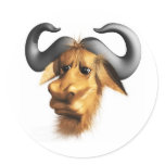 3d-gnu-head stickers
