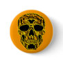 3D Gold Skull Pinback Buttons