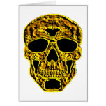 3D Gold Skull Greeting Card
