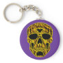3D Gold Skull Key Chain