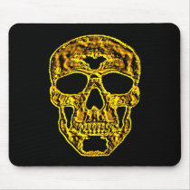 3D Gold Skull Mousemat