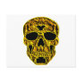 3D Gold Skull Post Card