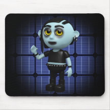 3d Goth Waves Mouse Mats