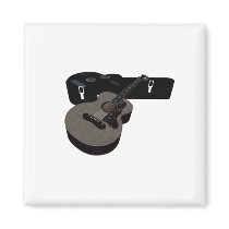 3D Halftone Acoustic Guitar & Case