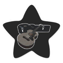 3D Halftone Acoustic Guitar & Case