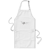 3D Halftone Flying Dragon Skeleton 2 Apron
