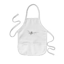 3D Halftone Flying Dragon Skeleton 2 Aprons