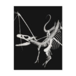 3D Halftone Flying Dragon Skeleton 2