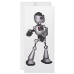 ♪♫♪ 3D Halftone Sci-Fi Robot Guy Dancing Rack Card Template