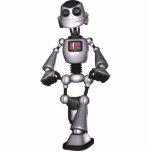 3D Halftone Sci-Fi Robot Guy photo sculptures