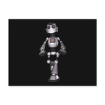 3D Halftone Sci-Fi Robot Guy