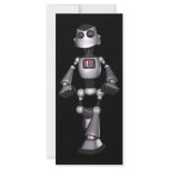 3D Halftone Sci-Fi Robot Guy Full Color Rack Card