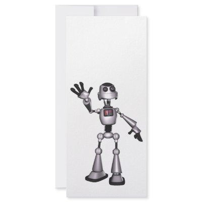 3D Halftone Sci-Fi Robot Guy Waving by BionicBoys