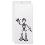 3D Halftone Sci-Fi Robot Guy Waving Rack Cards