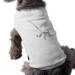 3D Halftone Skeleton Dragon 3 Dog Clothing