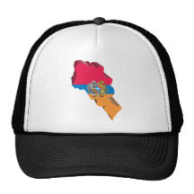 3D Map Of Armenia Mesh Hats