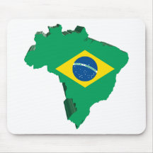 3D Map Of Brazil Mousepads