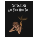 3D Mermaid Pondering Halftone Original Colour flyers