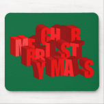 3D Merry Christmas Mousepad