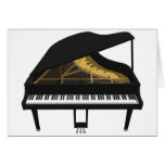 3D Model: Black Grand Piano: Greeting Card