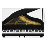 3D Model: Black Grand Piano: Greeting Card
