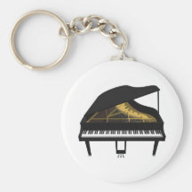 3D Model: Black Grand Piano: Key Chains
