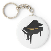 3D Model: Black Grand Piano: Key Chain