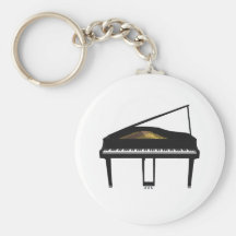 3D Model: Black Grand Piano: Keychain