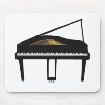 3D Model: Black Grand Piano: Mousemat
