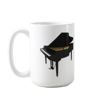 3D Model: Black Grand Piano: Coffee Mug