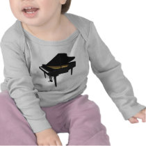 3D Model: Black Grand Piano: T Shirt