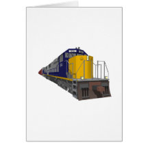 3D Model: Freight Train: Railroad: Card