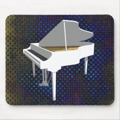 3D Model: White Grand Piano: Mousepad by spiritswitchboard