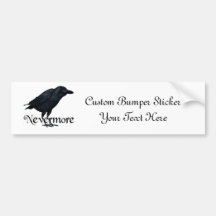 3D Nevermore Raven Bumper Stickers