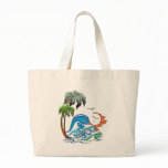 3D Palms, Waves & Sunset Bags