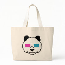 3D Panda Canvas Bag