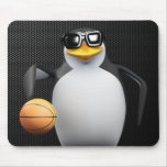 3d Penguin Basketball Player Mouse Pad