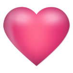 3D Pink Love Heart stickers