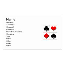 3D playing card suits Business Card