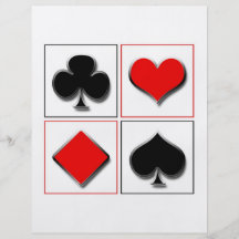 3D playing card suits Flyers
