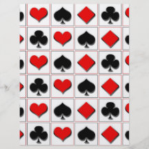 3D Playing card suits pattern Custom Flyer