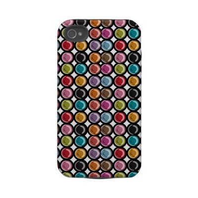 3D Polka Dot iPhone Case Tough Iphone 4 Case by antiquechandelier