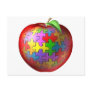 3D Puzzle Apple Post Card