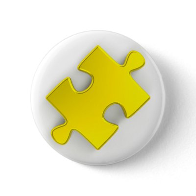 3D Puzzle Piece (Metallic Gold) by GeoPappas