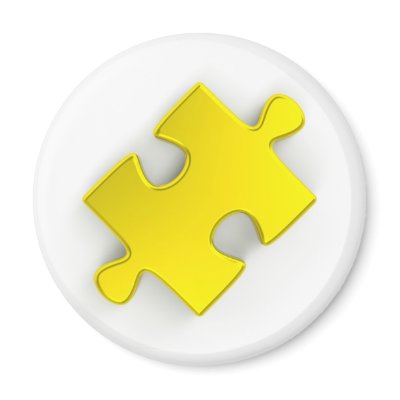 3D Puzzle Piece (Metallic Gold) by GeoPappas