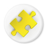3D Puzzle Piece (Metallic Gold) magnets