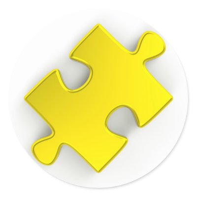 3D Puzzle Piece (Metallic Gold) by GeoPappas